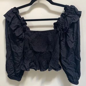 NWT- Zara Rouched crop top